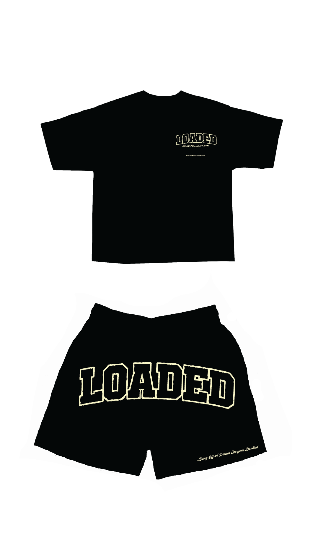 "Affirmations" Short Set Black